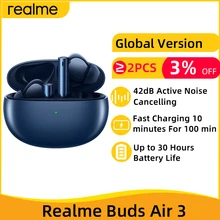 Global Version realme buds Air 3 TWS Earphone Bluetooth 42dB Active Noise Cancelling Wireless Headphone IPX5 For realme 9 Pro