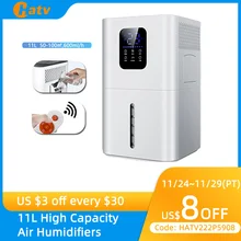 HATV 11L Smart High Capacity Mist-free Air Humidifiers Negative Ionizer Quiet Professional UV Air Diffuser For Home Hotel