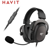 HAVIT H2002d Wired Headset Gamer PC 3.5mm PS4 Headsets Surround Sound & HD Microphone Gaming Overear Laptop Tablet Gamer
