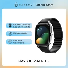 HAYLOU Magnetic Strap Smartwatch RS4 Plus Smart Watch 1.78'' AMOLED Display IP68 Waterproof SpO2 Tracking Smart Watch for Men