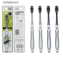 HOMESLIVE 360掳Clean Stain Remover Medium Hard Bristle Toothbrush Spiral Adult Oral Cleaning Care Tool Individually Packed