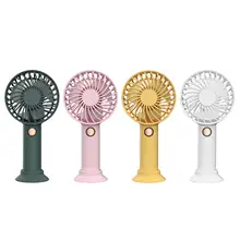 Handheld Portable Fan Small Hand Fan Cooling Face Fan 500mAh with Base for Makeup Indoor Outdoor Office Kids Gift Low Noise