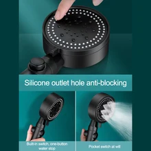 High-pressure Shower Head 5-speed Adjustment Mode Water-saving One-key Stop Water Hand-held Shower Head Bathroom Accessories