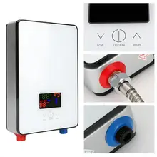 Hot Water Heater Electric 6500W 220V Tankless Instant Boiler Bathroom Tankless Shower Set Thermostat Safe Intelligent Automatica