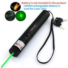 Hunting 532nm 5mw Green Laser Sight 301 Pointer High Powerful Adjustable Focus Lazer Red Lasers Pen Burning Match (no Battery)