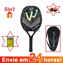 In Stock 3K Camewin Full Carbon Fiber Rough Surface Beach Tennis Racket With Cover Bag Send Overglue Gift Presente Black Friday