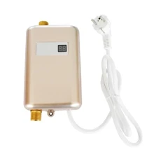 Instant Water Heater 3800W Tankless Water Heater Temperature Display Heating Hot Water Shower Kitchen Electric Universal