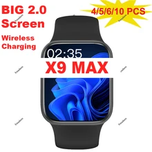 Iwo Smart Watch 8 X9 Max 2.0inch Wireless Charging Call Message Reminder Heart Rate Blood Pressure DIY Watch Faces Smart Watch 8