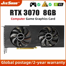 JIESHUO Graphics Card RTX3070 8gb gpu 8Pin GDDR6 256bit HDMI*1 DP*3 PCI Express 4.0 x16 rtx 3070 8g Gaming Video card