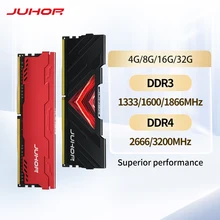 JUHOR Memoria Ram DDR3 8G 4G 1866 1333 1600MHz DDR4 8G 16G 32G 2666 32000MHz Udimm Dimm Desktop Memory