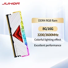 JUHOR RGB RAM DDR4 8GB 16GB 3200MHz DDR4 DIMM Memoria Ram ddr4 Desktop Memory Rams