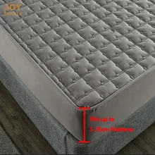 Joy Textile Mattress Cover Modern Washable Plain Bed Covers Breathable Quilted King Mattress Protector with Elastic Band 2022