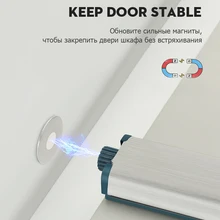 KAK 10PCS Cabinet Catches Stainless Steel Push to Open Hidden Cabinet Handle Soft Closer Cabinet Door Hardware