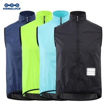 KEMALOCE Cycling Vest Wind Navy Blue Men 2022 Sleeveless Bicycle Gilet Black Lightweight Outdoor Windproof MTB Sports Wind Vest