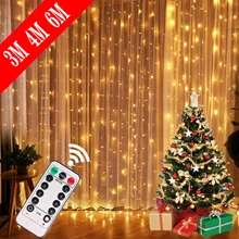 LED Curtain Icicle String Lights Christmas Fairy Lights garland Outdoor Home For Wedding/Party/Garden Decoration 3x3M