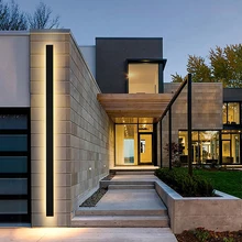 LED Outdoor Long Wall Light Modern Waterproof IP65 villa Porch Garden patio exterio Wall Lamp Indoor Bedroom living room Lightin