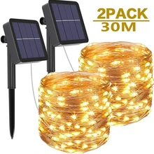 LED Solar Light Outdoor Waterproof Fairy Garland String Lights Christmas Party Garden Solar Lamp Decoration 7/12/22/32 M