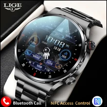 LIGE 2022 New NFC Bluetooth Calling Smart Watch Men Sports Fitness Tracking Smart Watch Heart Rate Smart Watch for Android ios