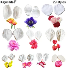 Large Peony Rose Tulip Orchid Flower Petal Veiner Silicone Mould Gumpaste Sugar Fondant Clay Mold Cake Decorating ToolC337