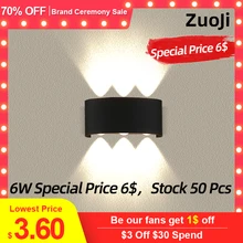 Led Wall Lamp Outdoor Waterproof Up And Down Luminous Lighting Garden Decoration AC85-265V Wall Lights for Bedroom Living Room