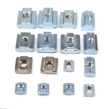 M3 M4 M5 M6 M8 M10 T Block Square nuts T-Track Sliding Hammer Nut for Fastener Aluminum Profile 2020 3030 4040 4545