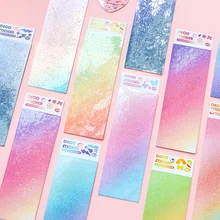 MOHAMM 3 Sheets Glitter Laser Stickers for Photo Frames DIY Albums Creative Collage Material DIY Craft Projects