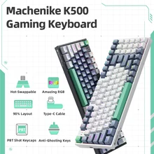 Machenike K500 Mechanical Keyboard Wired Gaming Keyboard Hot Swappable 94 Keys with RGB BackLight for Mac Windows Desktop