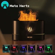 Meta Hertz Flame Fragrance Diffuse Air Humidifier Ultrasonic Aroma Diffusers Fogger For Home Office Led Essential Oil Diffuser