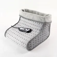 Microplush Vibration Electric Spa Booties High Shoes Heating Feet Heaters Pad Heated Massager Foot Warmer Inner Washable EU Plug