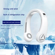 Mini Neck Fan Portable Bladeless USB Rechargeable Mute Sports Fans for Outdoor Wearable Cooling 4000mAh Electric Wireless FAN