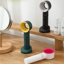 Mini Portable Handheld USB Rechargeable Bladeless Fan Air Conditioning Blower Desktop Air High Wind Power Cooling Fan Desk Fan