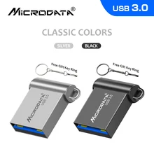 Mini USB 3.0 USB Flash Drive 16GB 32GB Metal Pendrive 64GB 128GB Waterproof Pendrive USB Flash Memory Stick with key Chian