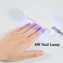 Mini usb 6W Nail Dryer Machine Portable 3 LED UV manicure Lamp nails USB Cable Home Use Nail lamp small desk drying nails DIY