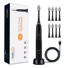 Mornwell Sonic Electric Toothbrush Recharge T25 Replace Brush Head 4mode Onekey Operate Sonic Vibrate Waterproof Brush Cleansing