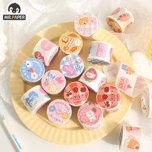 Mr.paper 12 Designs Washi Tape Kawaii Cute Decorative DIY Scrapbooking Sticker Label Washi Tape Stationery School Supplies