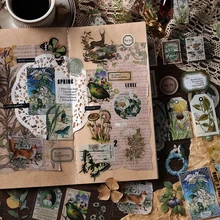 Mr.paper 4 Styles 20Pcs / Set Retro Plant Sticker Book Creative INS Style Hand Account Material Paper Decorative Stickers