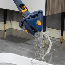 NEW Extended Triangle Mop 360 Twist Squeeze Wringing XType Window Glass Toilet Bathrrom Floor Household Cleaning Ceiling Dusting