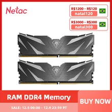 Netac Memoria Ram DDR4 3600MHz 3200MHz 2666MHz DDR4 8gb 16gb Heat Spreader Dual Channel 288Pin UDIMM Desktop Memory XMP2.0