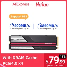 Netac SSD M2 NVMe SSD 1tb M.2 NVMe PCIe4.0 SSD 2tb 4tb Internal Solid State Hard Drive SSD Disk for ps5 desktop