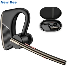 New Bee M50 Bluetooth 5.2 Headset Wireless Earphones Headphone with Dual Mic Earbuds Earpiece CVC8.0 Noise Cancelling Hands-free