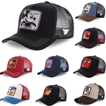 New Brand Anime Cartoon Mickey DONALD Duck Snapback Cotton Baseball Cap Men Women Hip Hop Dad Mesh Hat Trucker Hat Dropshipping