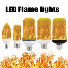 New E27 LED Flame Light Bulb Fire E14 B22 lamp Corn Bulb Flickering LED Light Dynamic Flame Effect 3W 5W 9W 85V-265V