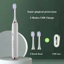 New Electric Toothbrush Smart Tooth Brush Colorful USB Rechargeable Waterproof Ultrasonic Automatic Toothbrushes