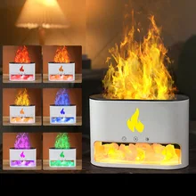 New Flame Air Humidifier 250ml Home Electric Ultrasonic Aroma Essential Oil Diffuser Salt Stone LED Light USB Mist Sprayer Gifts