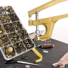 New Metal Snap Buttons Botones Bouton Pression With Pressure Pliers Sewing Accessories For Clothing/Coats/Bags/Leather Craft