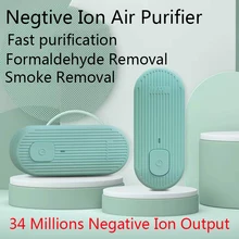 New Portable Air Purifier Anion Air Purification Mini Air Freshener Ionizer Cleaner Dust Cigarette Smoke Remover ToiletDeodorant