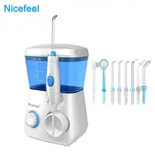 Nicefeel Electric Oral Irrigator Water Flosser Dental Jet Teeth Cleaner Hydro Jet With 600ml Water Tank & 7 Nozzles 1 Toothbrush