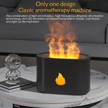 Night Light Ultrasonic Flame Light Fogger Mist Maker Aroma Diffuser Air Humidifier Vaporizer