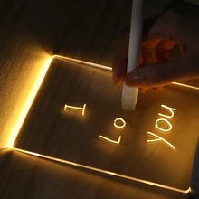Note Board Creative Led Night Light Lamp USB Message Board Holiday Light With Pen Gift For Children Girlfriend Christmas Decor