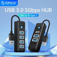 ORICO 4 Ports USB 3.0 HUB 5Gbps High Speed Multi Type C Splitter Ultra-Slim OTG Adapter For PC Computer Accessories Macbook Pro